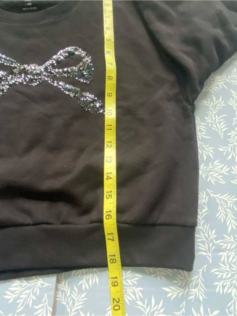 GAP Black Girls' Sequin Bow Sweatshirt